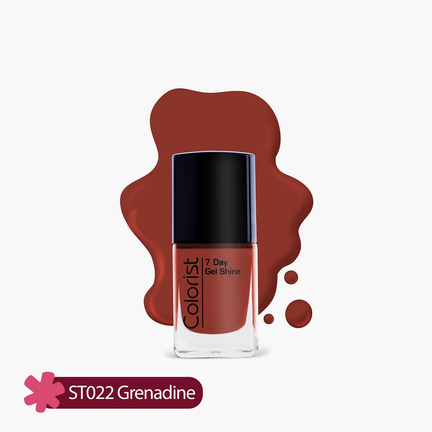 ST London Colorist 7 Day Gel Shine Nail Paint ST022 Grenadine 1 Piece