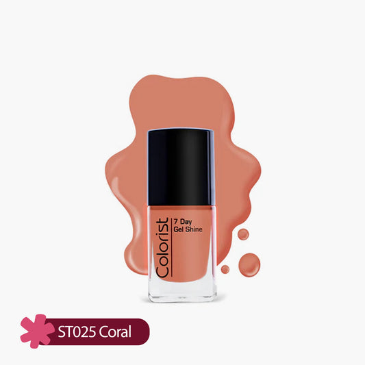 ST London Colorist 7 Day Gel Shine Nail Paint ST025 Coral 1 Piece