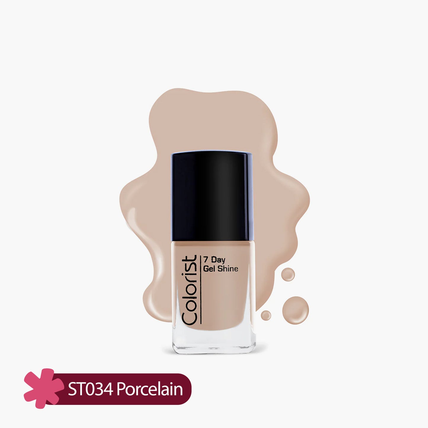 ST London Colorist 7 Day Gel Shine Nail Paint ST034 Porcelain 1 Piece