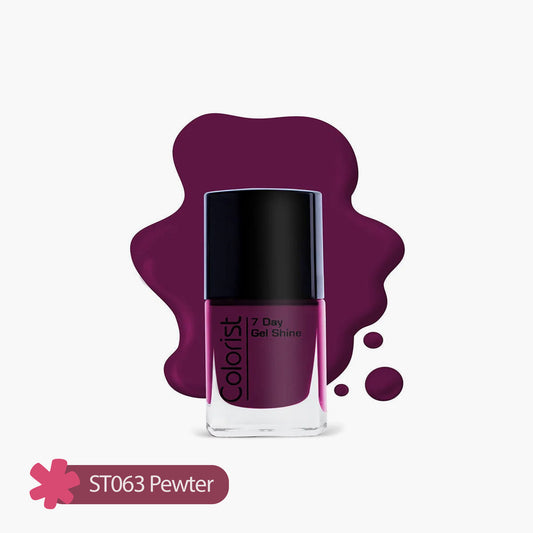 ST London Colorist 7 Day Gel Shine Nail Paint ST063 Pewter 1 Piece