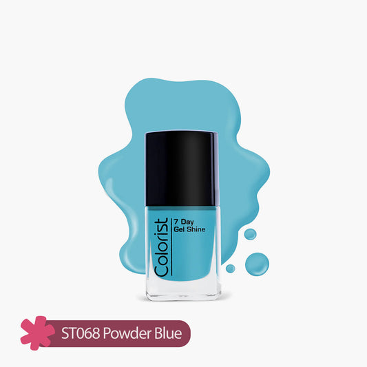 ST London Colorist 7 Day Gel Shine Nail Paint ST068 Powder Blue 1 Piece