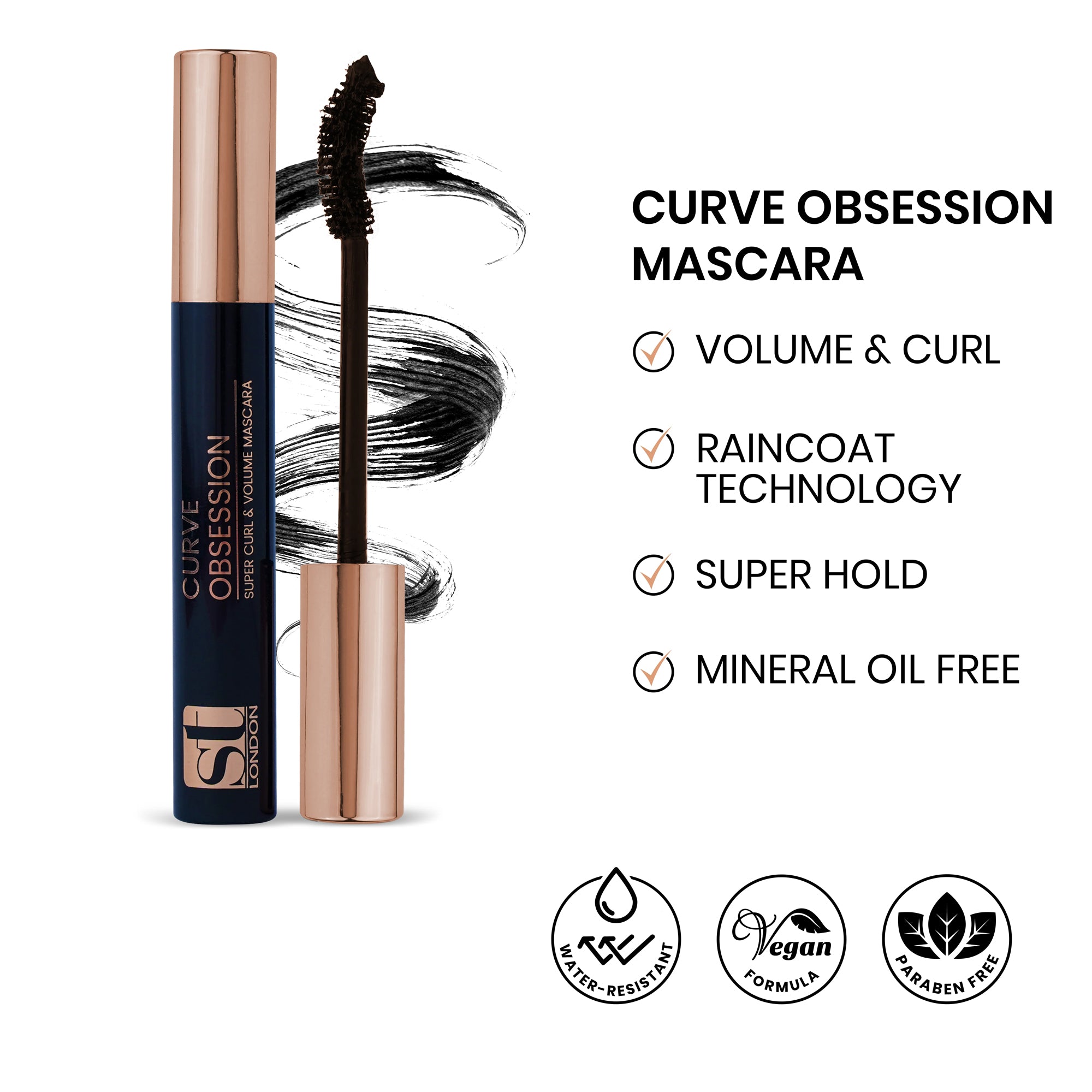ST London Curve Obsession Super Curl & Volume Mascara 9ml