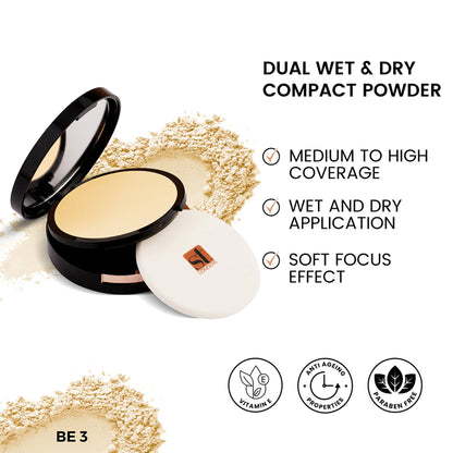 ST London Dual Wet & Dry Compact Powder SPF15 BE 3 14gm