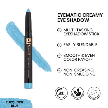 ST London Eyematic 24Hrs Creamy Eye Shadow Turquoise Blue 1 Piece