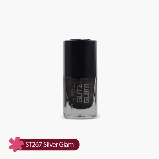 ST London Glitz & Glam Nail Paint ST267 Silver Glam 1 Piece