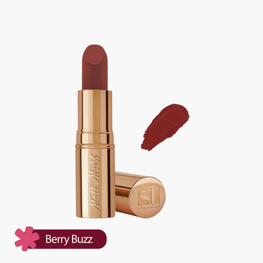 ST London Matt Moist Long-Lasting Lipstick Berry Buzz 4.5gm