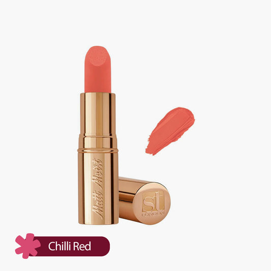 ST London Matt Moist Long-Lasting Lipstick Chilli Red 4.5gm