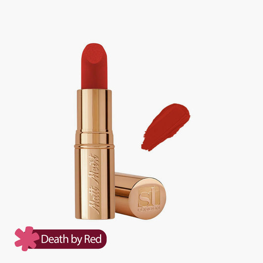 ST London Matt Moist Long-Lasting Lipstick Death by Red 4.5gm