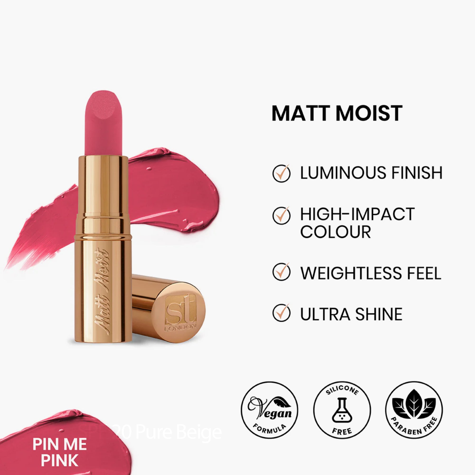 ST London Matt Moist Long Lasting Lipstick 4.5gm