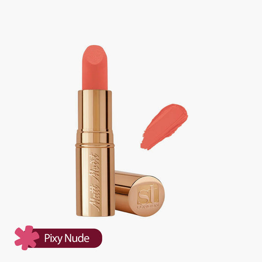 ST London Matt Moist Long-Lasting Lipstick Pixy Nude 4.5gm