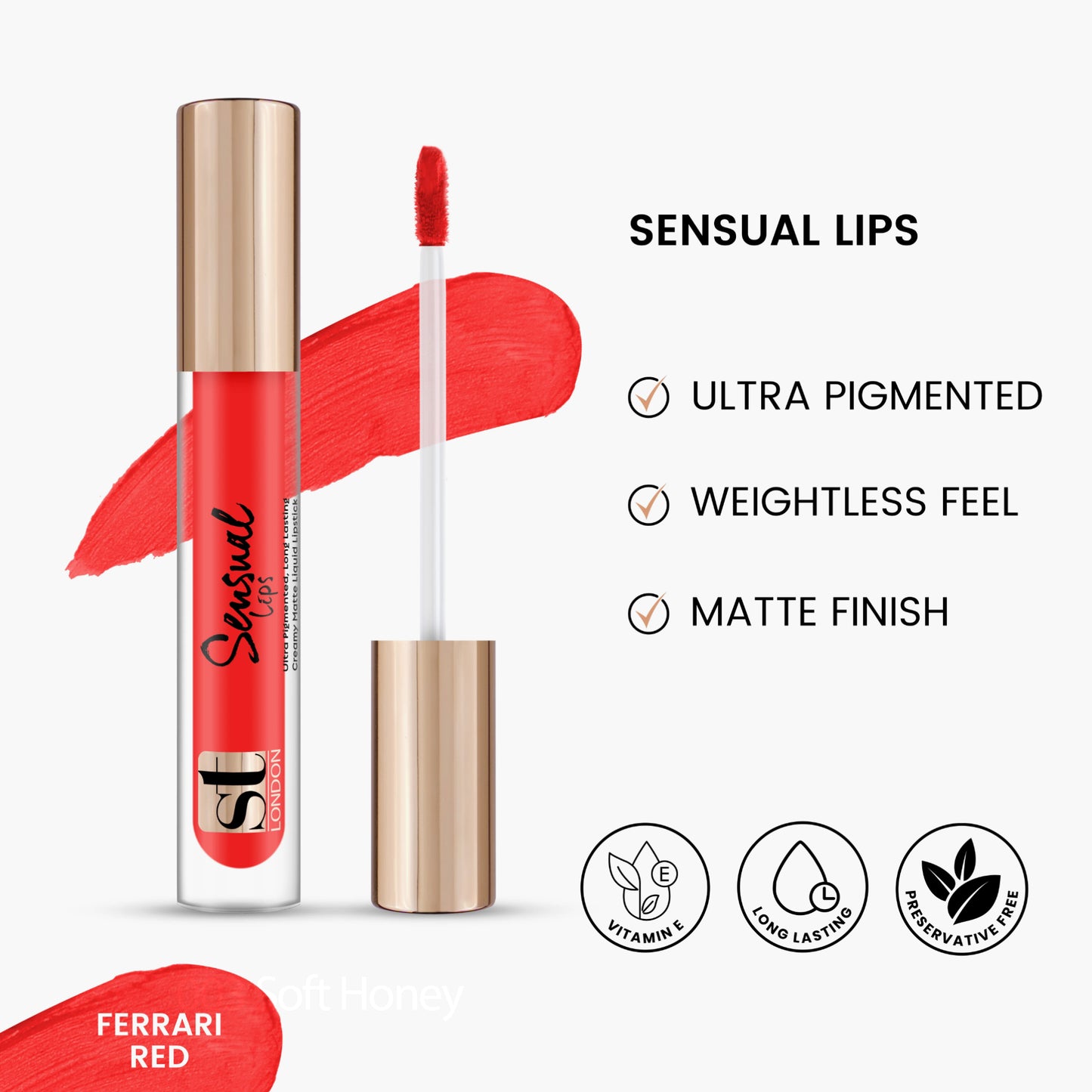 ST London Sensual Lips Lip Gloss Ferrari Red 3.5ml