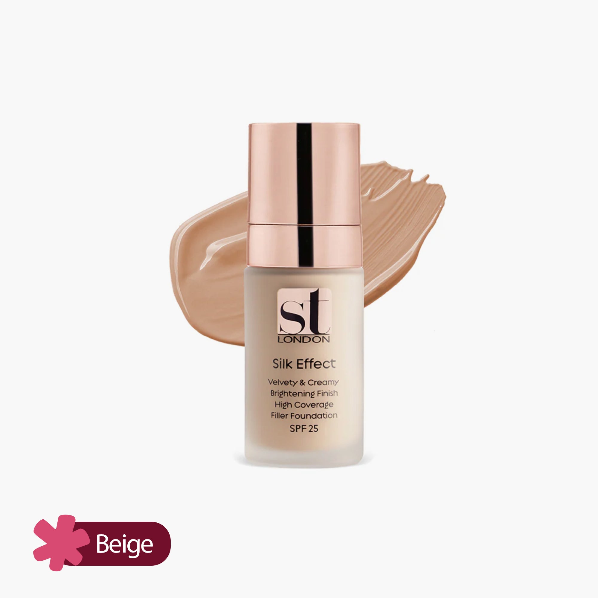 ST London Silk Effect Velvety And Creamy High Coverage Filter Foundation SPF 25 Beige 30ml