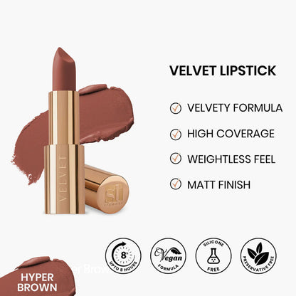 ST London Velvet Ultra Matt Lipstick Hyper Brown 4.5gm