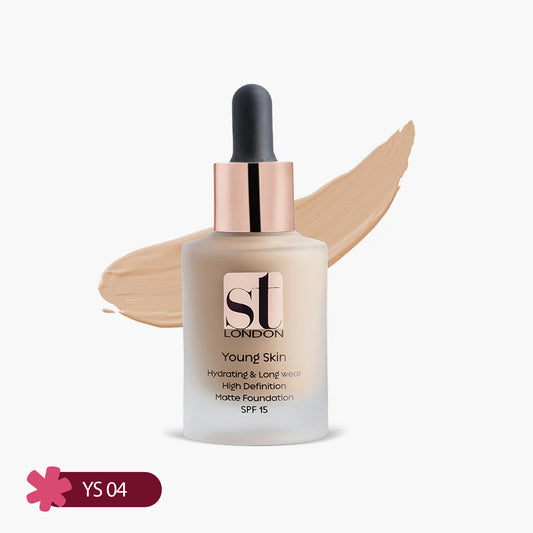ST London Young Skin Hydrating & Long wear High Definition Matte Foundation SPF 15 YS 04 30ml