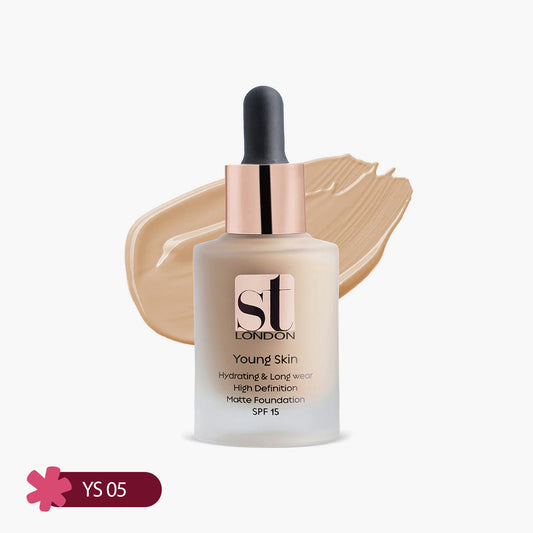 ST London Young Skin Hydrating & Long wear High Definition Matte Foundation SPF 15 YS 05 30ml