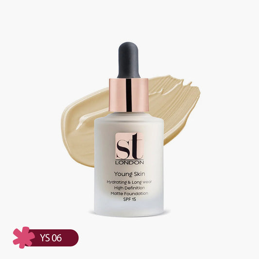 ST London Young Skin Hydrating & Long wear High Definition Matte Foundation SPF 15 YS 06 30ml