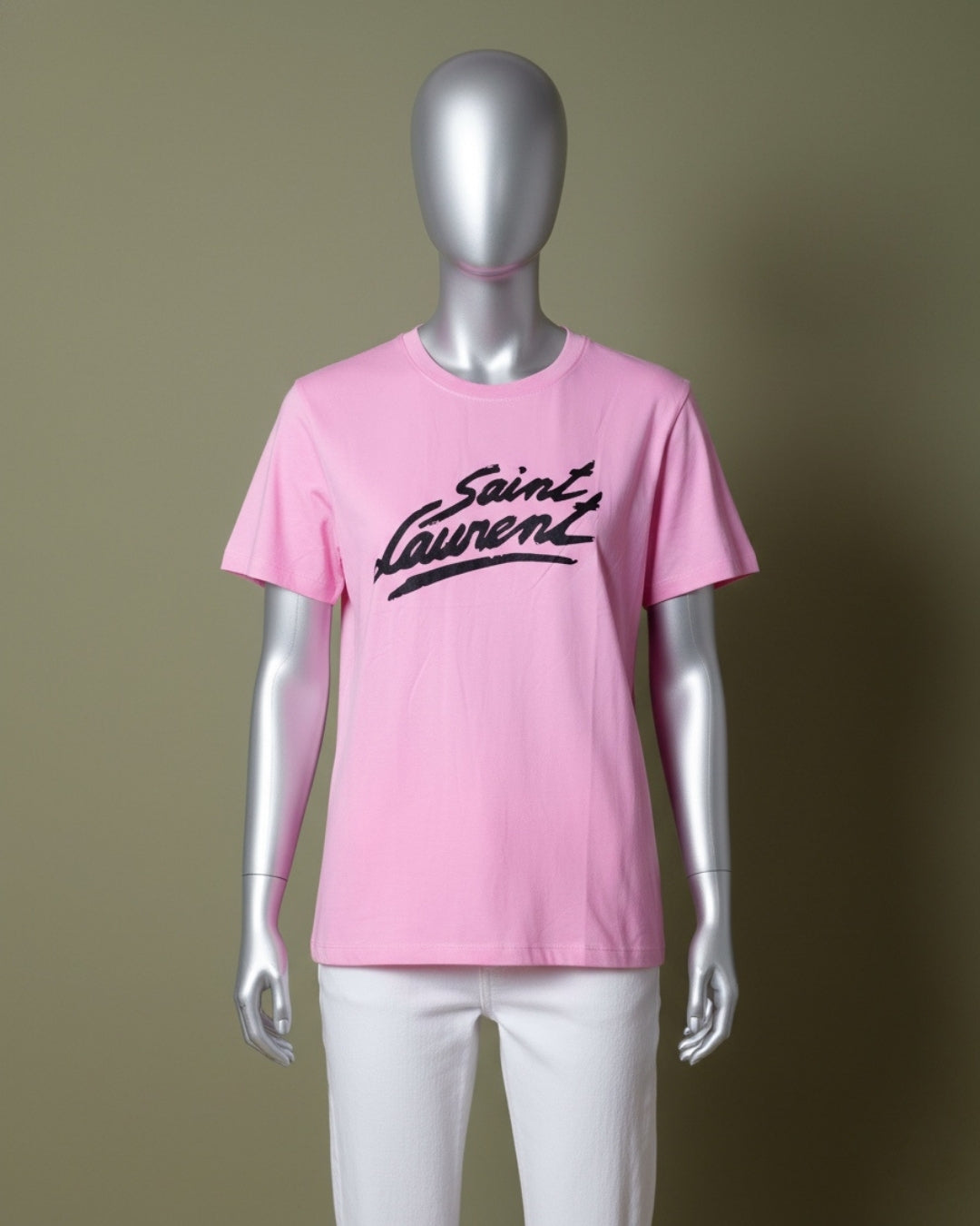 Loom Pakistan Saint Laurent T-Shirt Pink