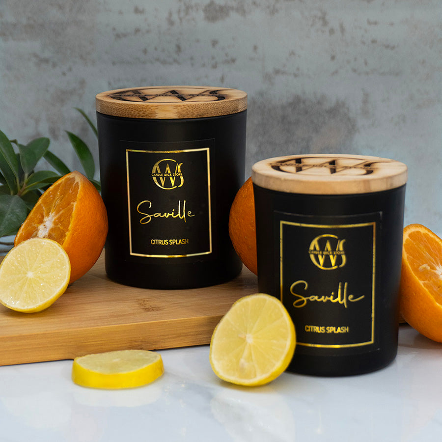 Candle Wick Store Saville Candle With Citrus Splash Scent 200gm