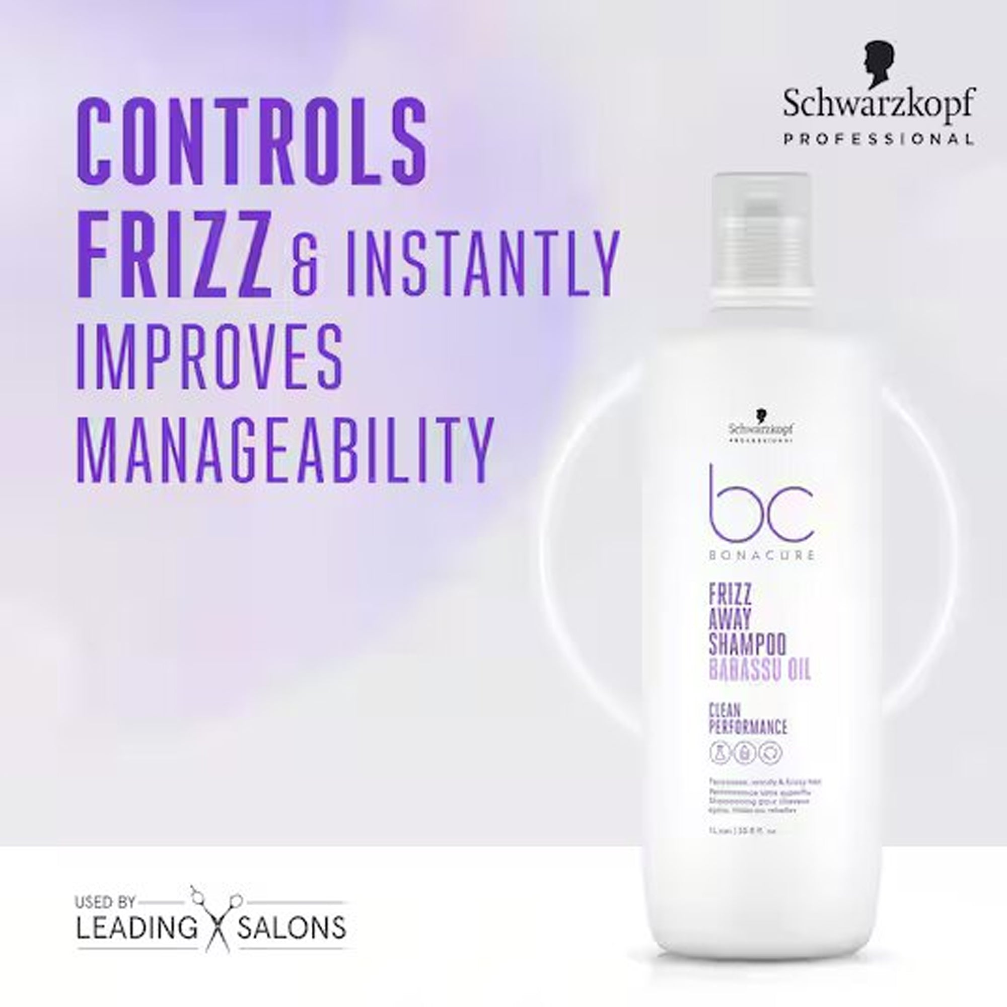Schwarzkopf BC Bonacure Frizz Away Shampoo Babassu Oil 1000ml how to use