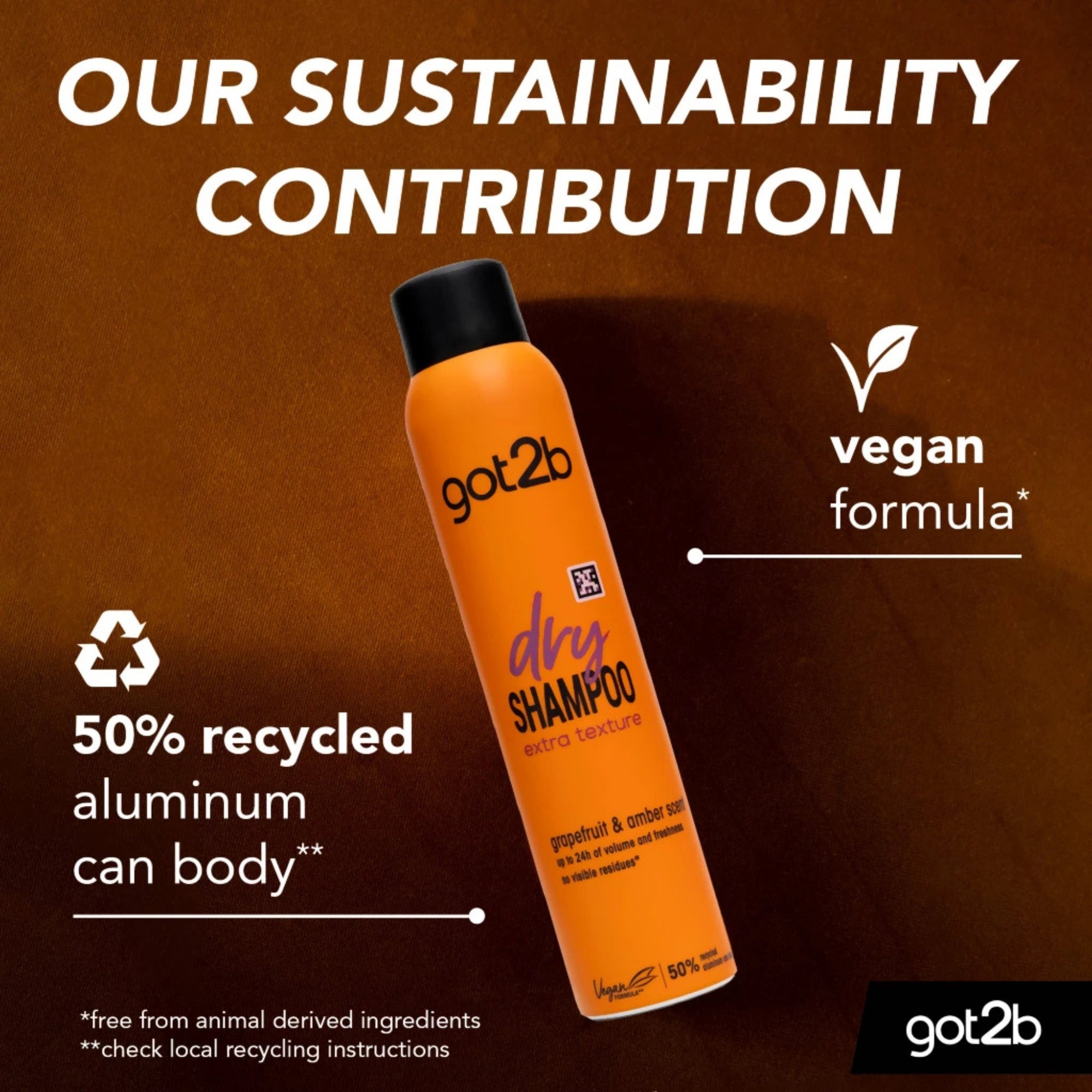 Schwarzkopf Got2b Dry Shampoo Extra Texture Grapefruit & Amber 200ml