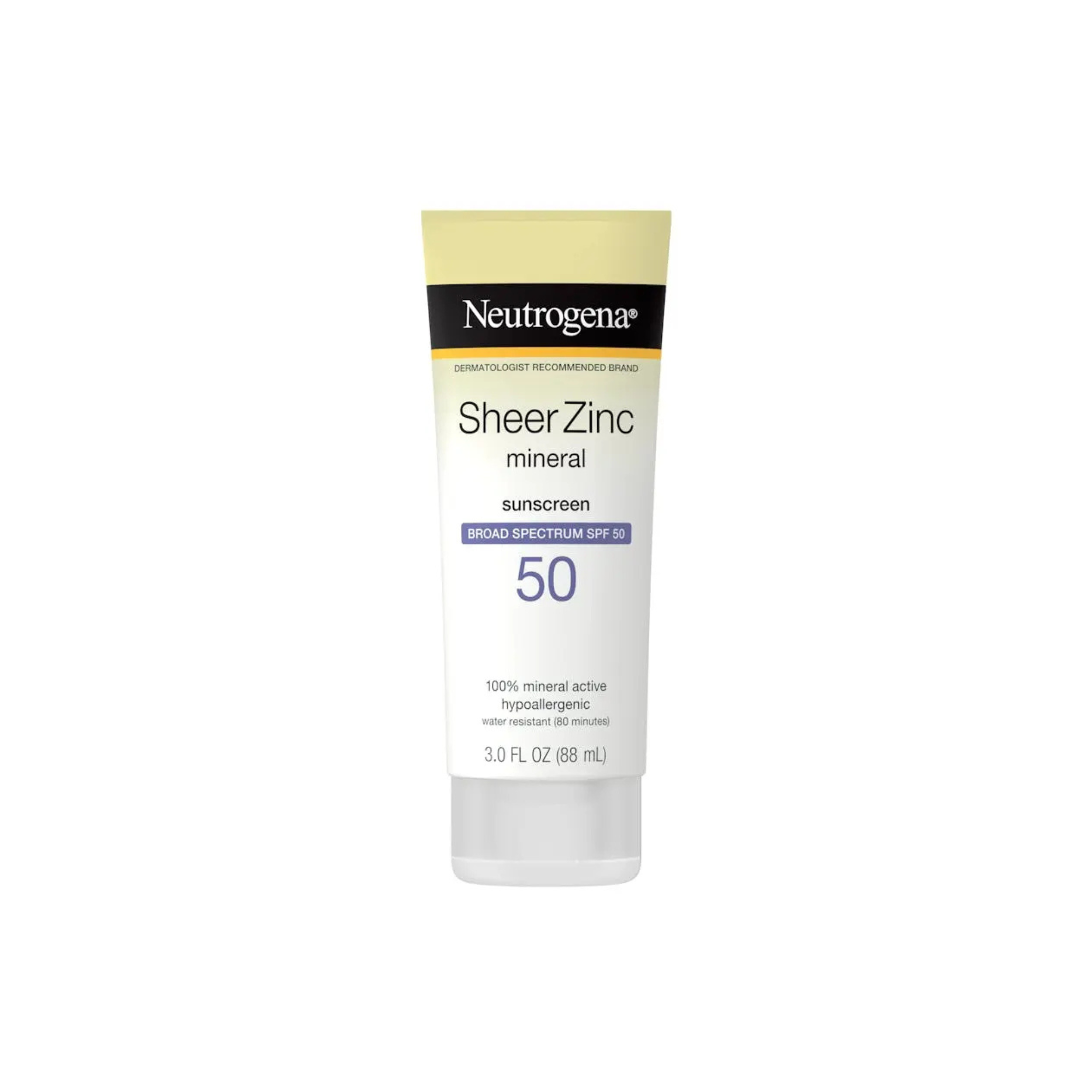 Neutrogena Sheer Zinc Mineral Sunscreen Broad Spectrum SPF50 88ml