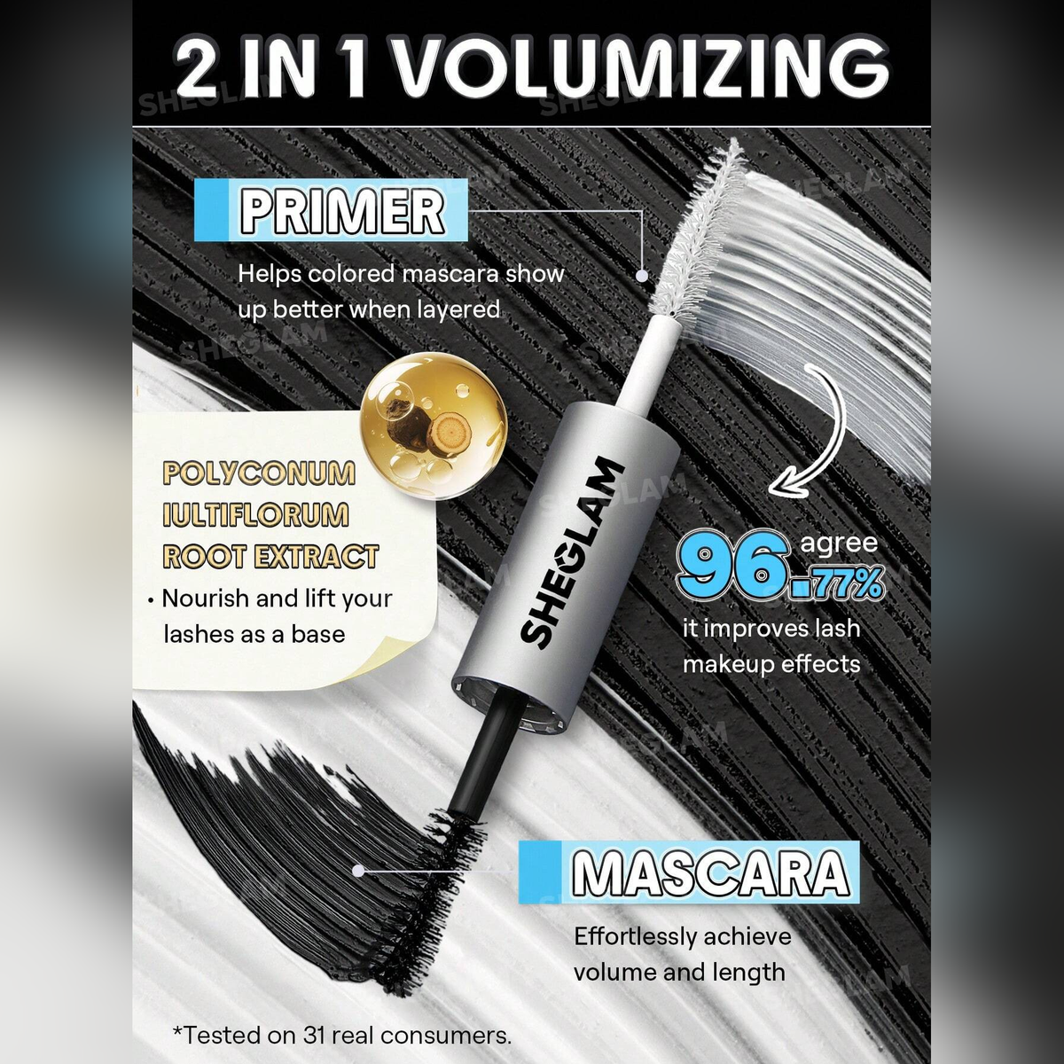 Sheglam All In One Primer & Tubing Volume Mascara 4gm