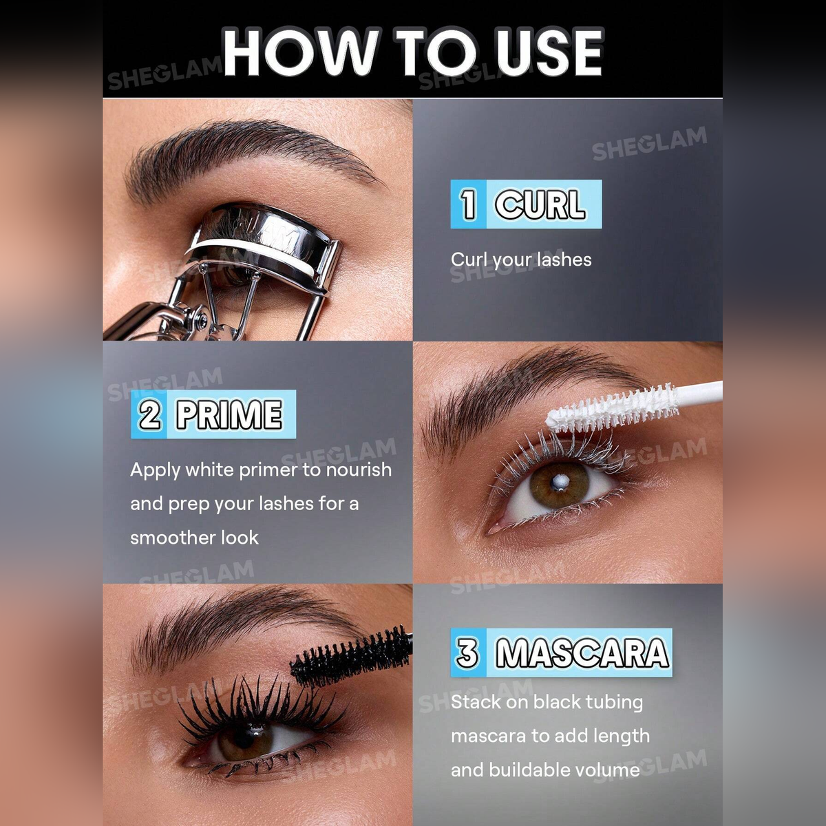 Sheglam All In One Primer & Tubing Volume Mascara 4gm