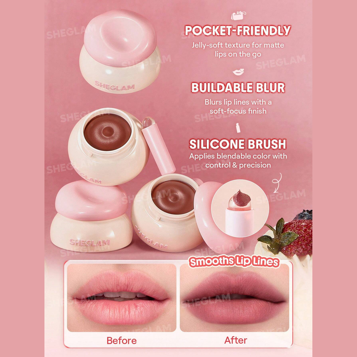 Sheglam Bounce Putty Pocket Lip Pot 3.5gm