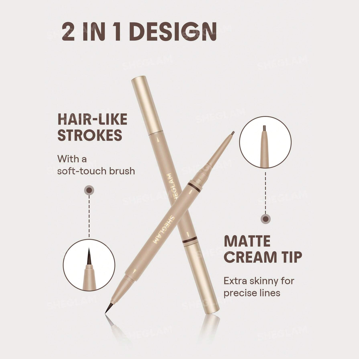 Sheglam Brows On Demand 2 In 1 Brow Pencil O.35ml