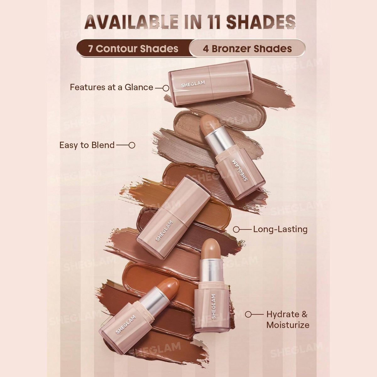 Sheglam Buttery Buff Contour & Bronzer Stick 6gm