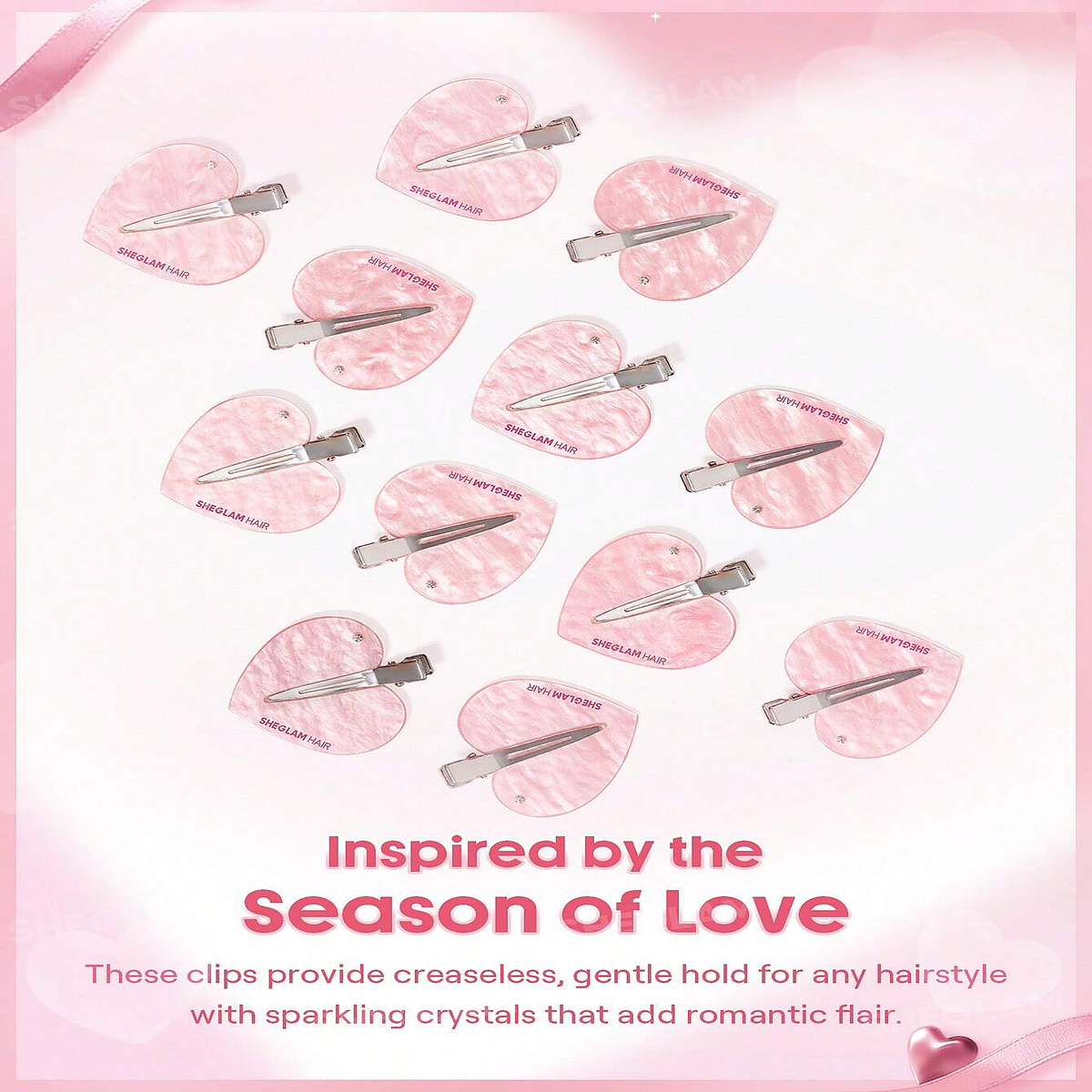 Sheglam Cupid's Charm Lovely Crystal Hair Clips