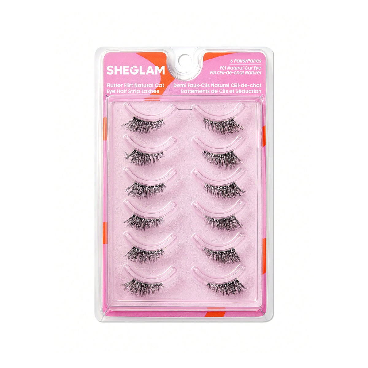 Sheglam Flutter Flirt Natural Cat Eye Half Strip Lashes