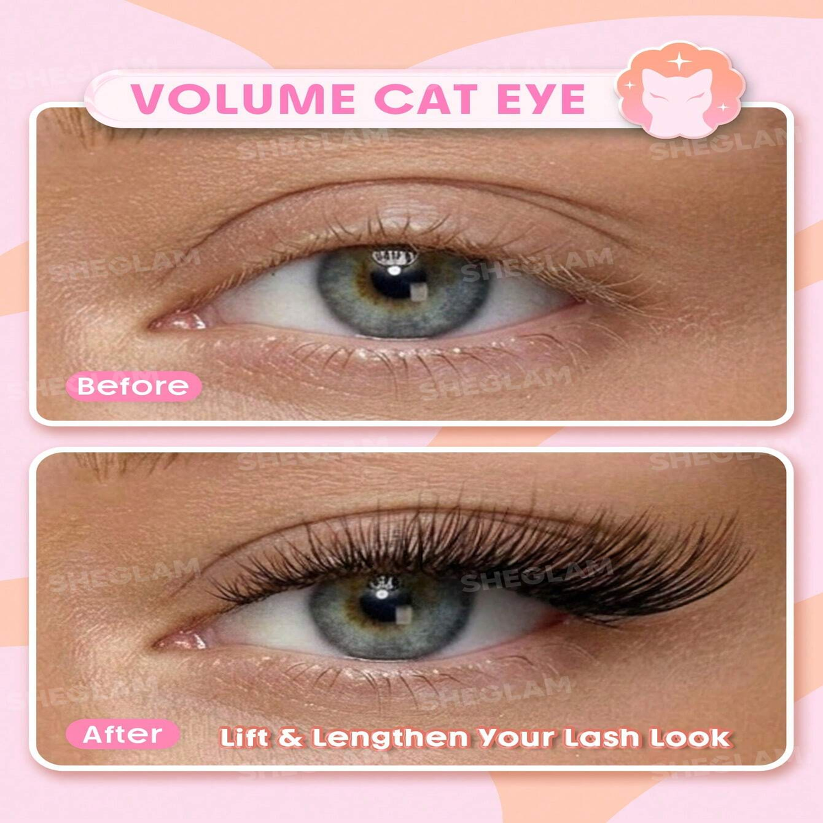 Sheglam Flutter Flirt Volume Cat Eye Half Strip Lashes