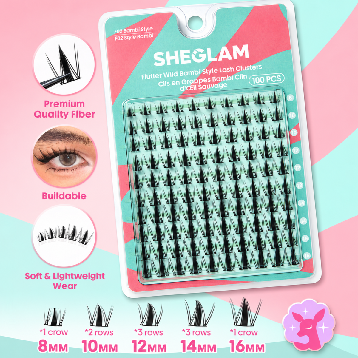 Sheglam Flutter Wild Bambi Style Lash Clusters