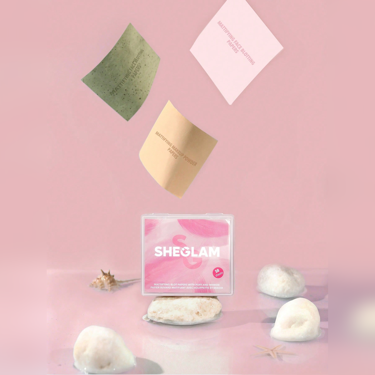 Sheglam Mattifying Face Blotting Pink Papers