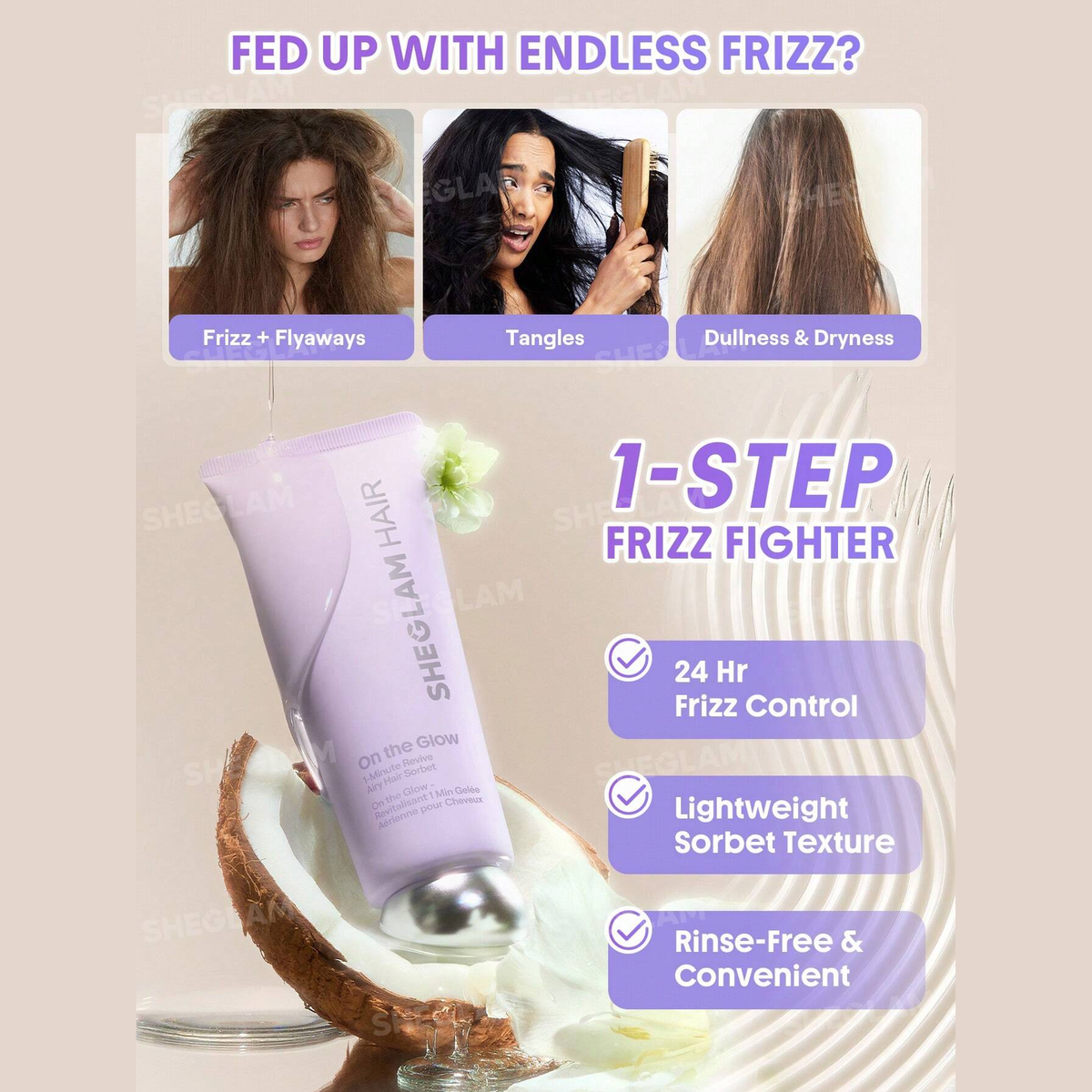 Sheglam On The Glow 1-Minute Revive Airy Hair Sorbet