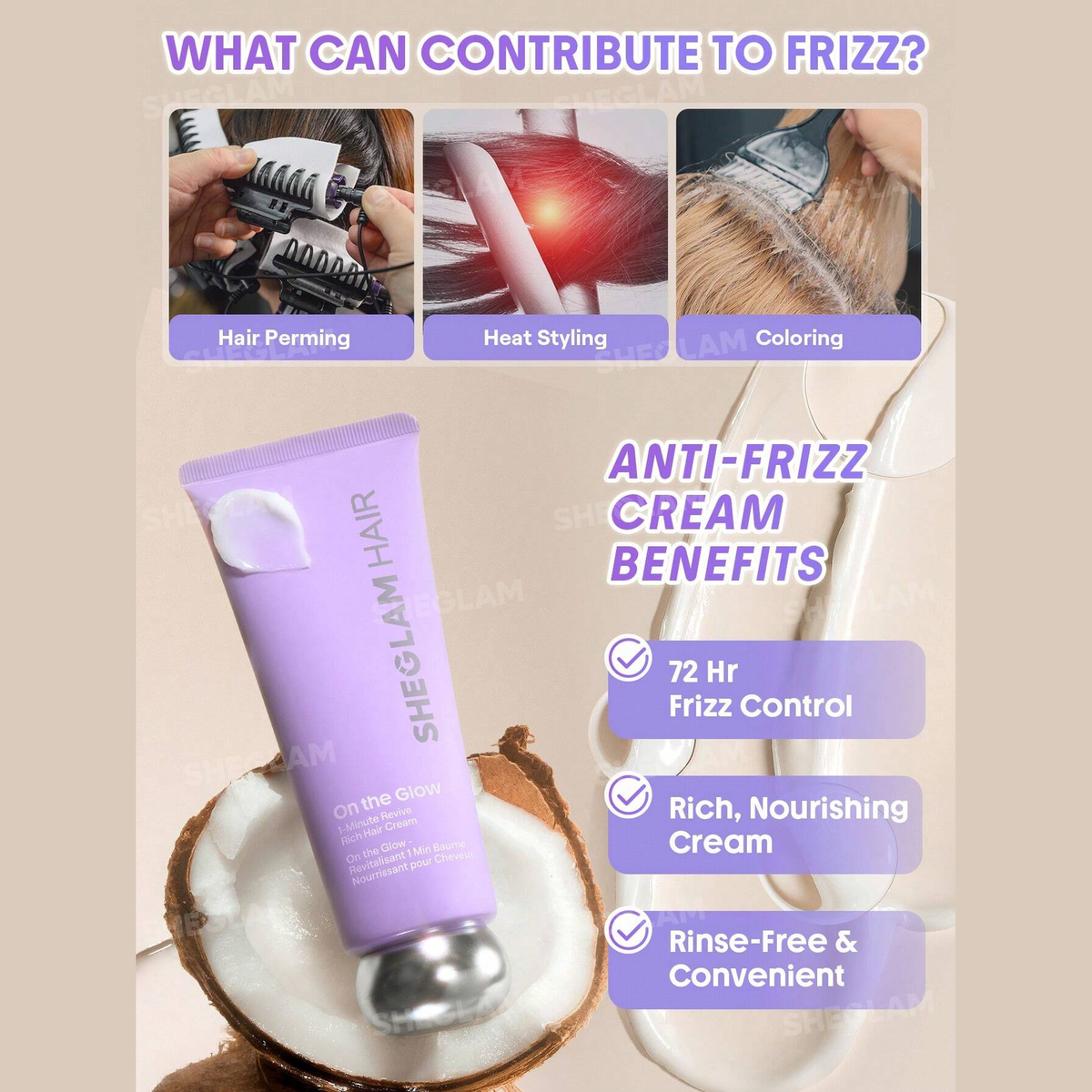 Sheglam On The Glow 1-Minute Revive Rich Hair Cream