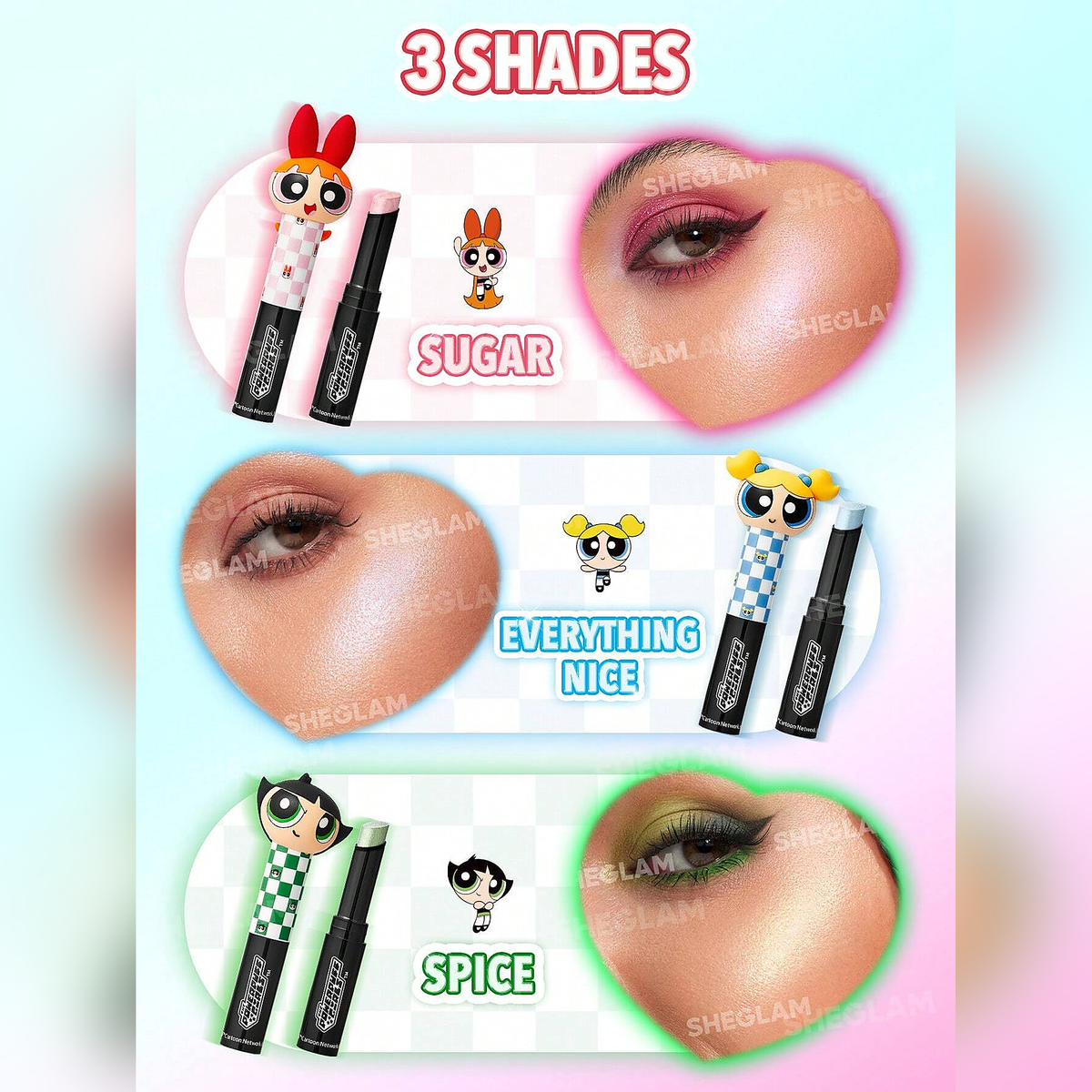Sheglam The Powerpuff Girls X Sheglam Collection Set