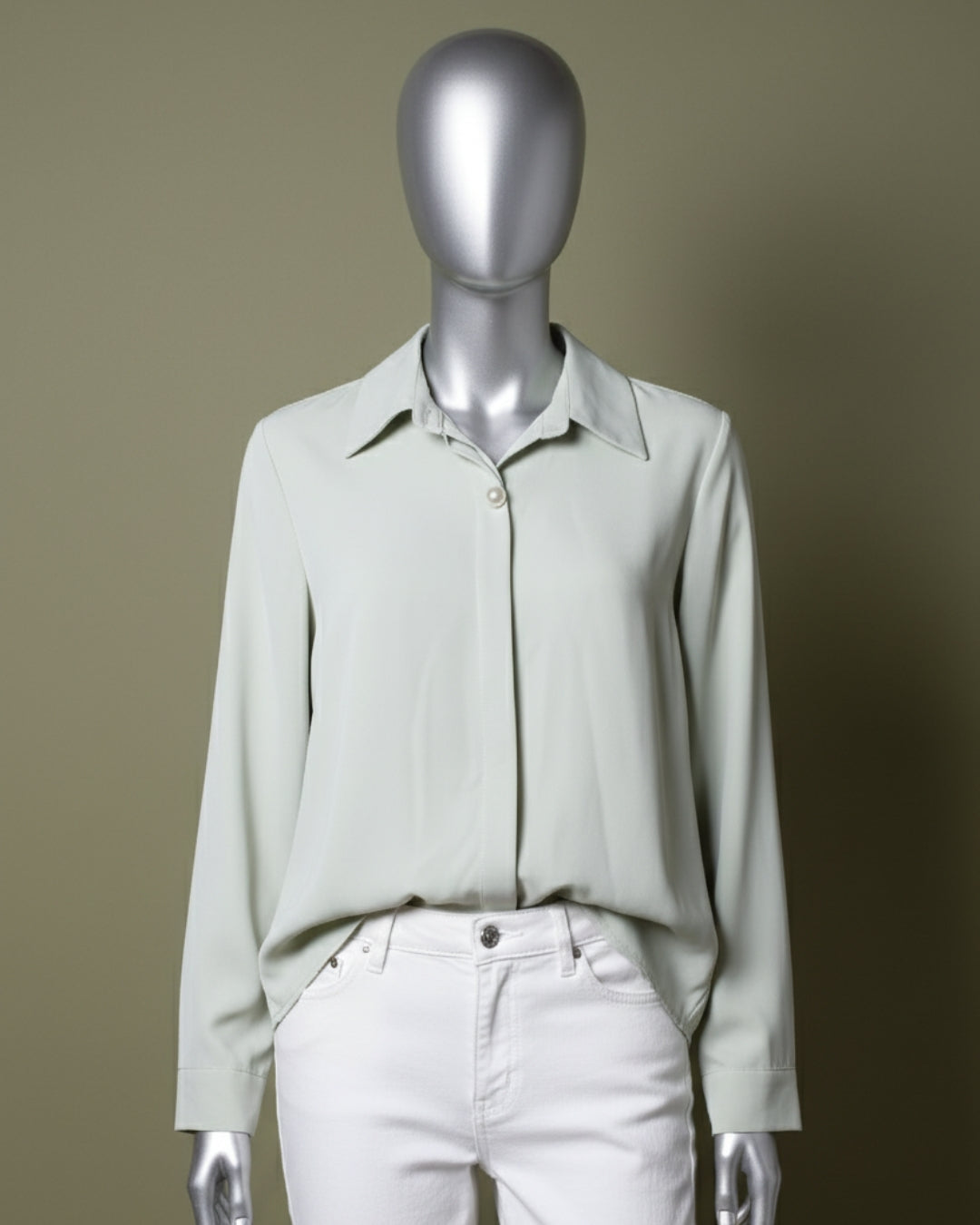 Loom Pakistan Silky Pearl-Clasp Top Mint Green