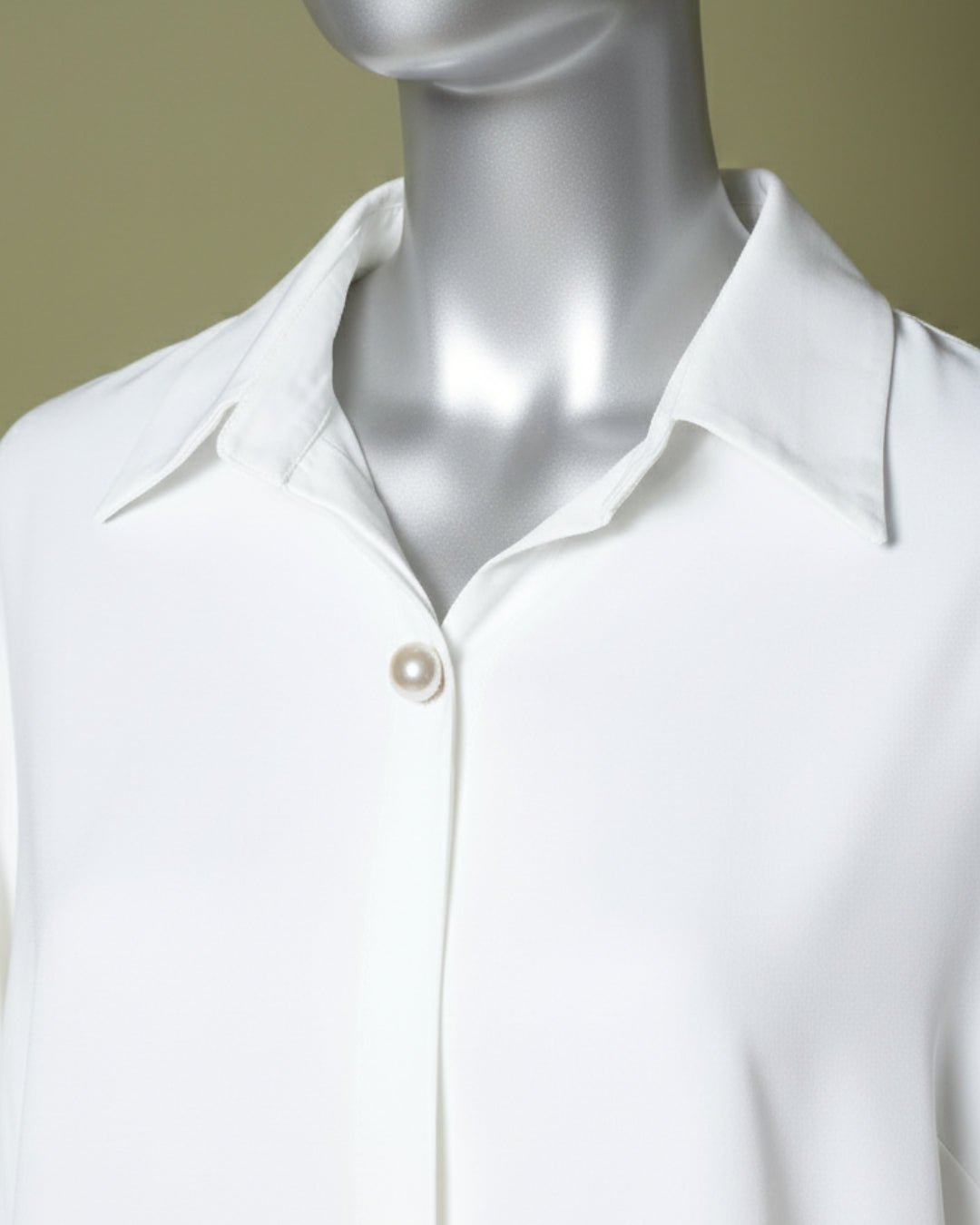 Loom Pakistan Silky Pearl-Clasp Top White