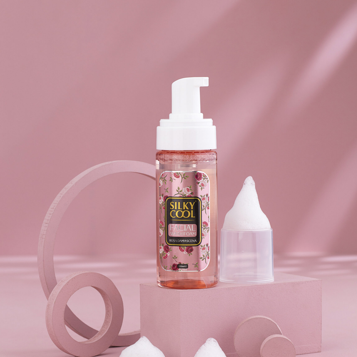 Silky Cool Rose Damascena Foam Face Wash
