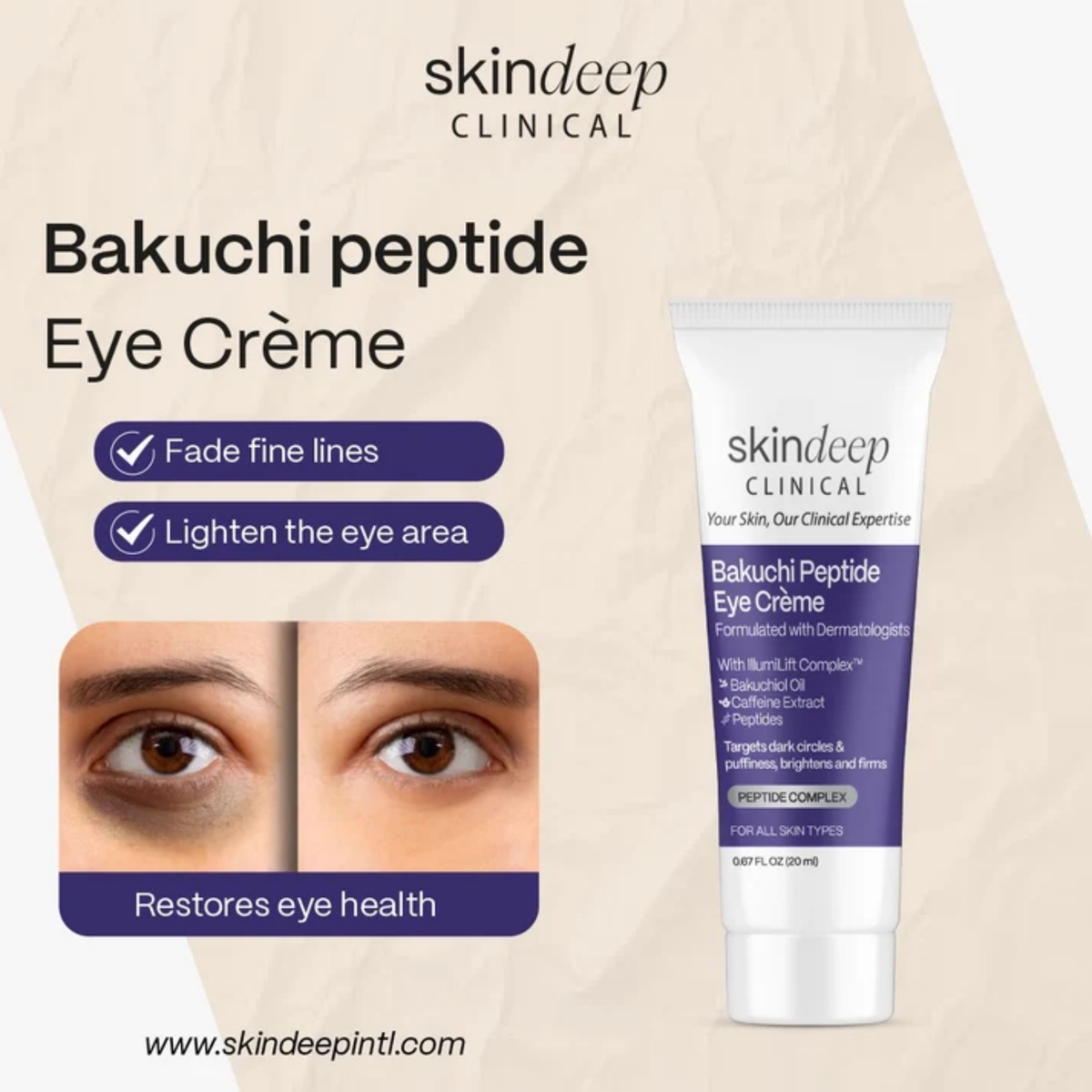 Skin Deep Bakuchi Peptide Eye Cream