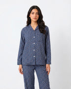 Sajiero Linen Pajama Suit Sleep Petal Blue