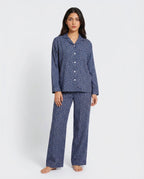 Sajiero Linen Pajama Suit Sleep Petal Blue