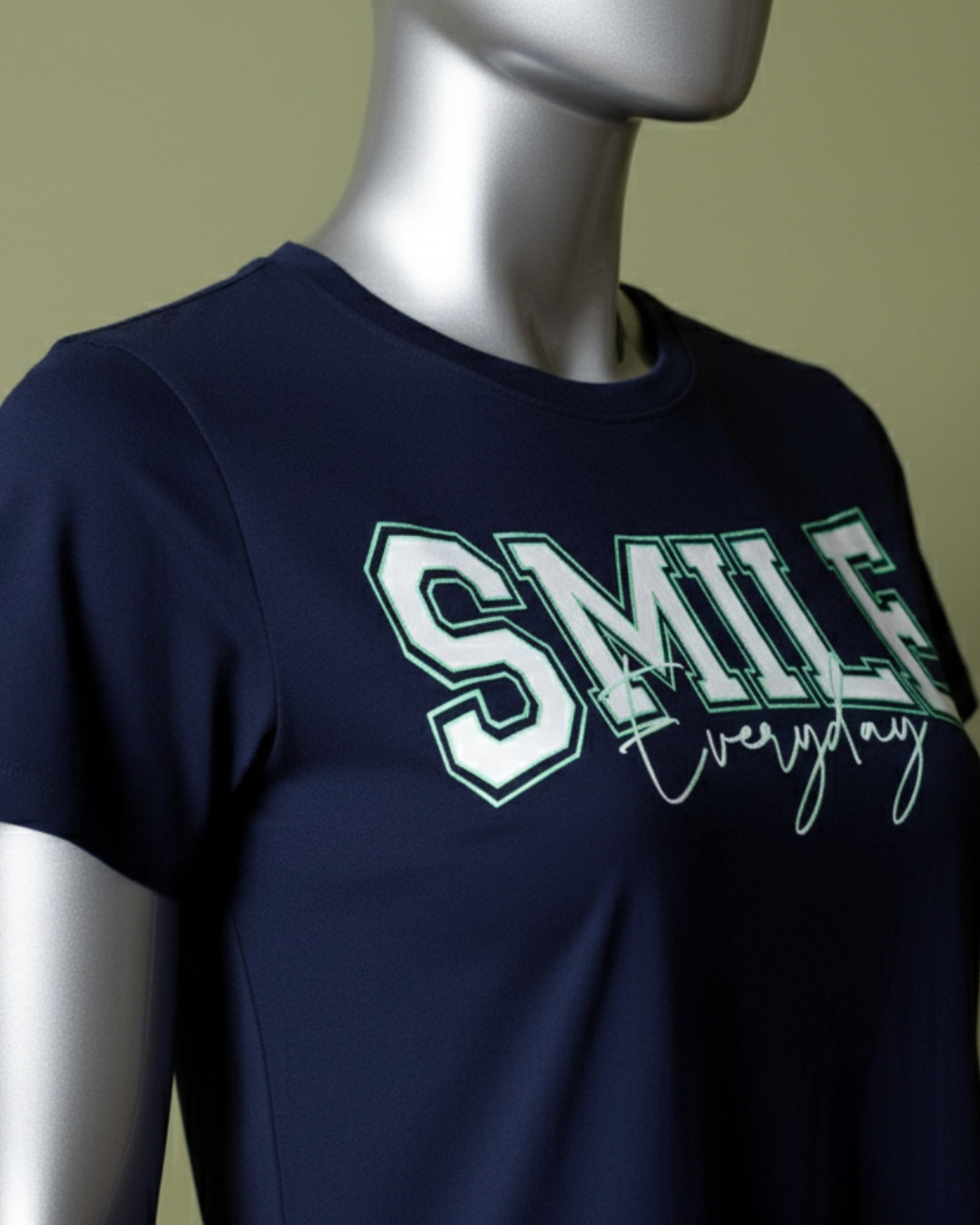 Loom Pakistan Smile Crop Top Navy Blue
