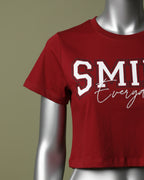 Loom Pakistan Smile Crop Top Red