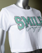 Loom Pakistan Smile Crop Top White