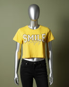 Loom Pakistan Smile Crop Top Yellow