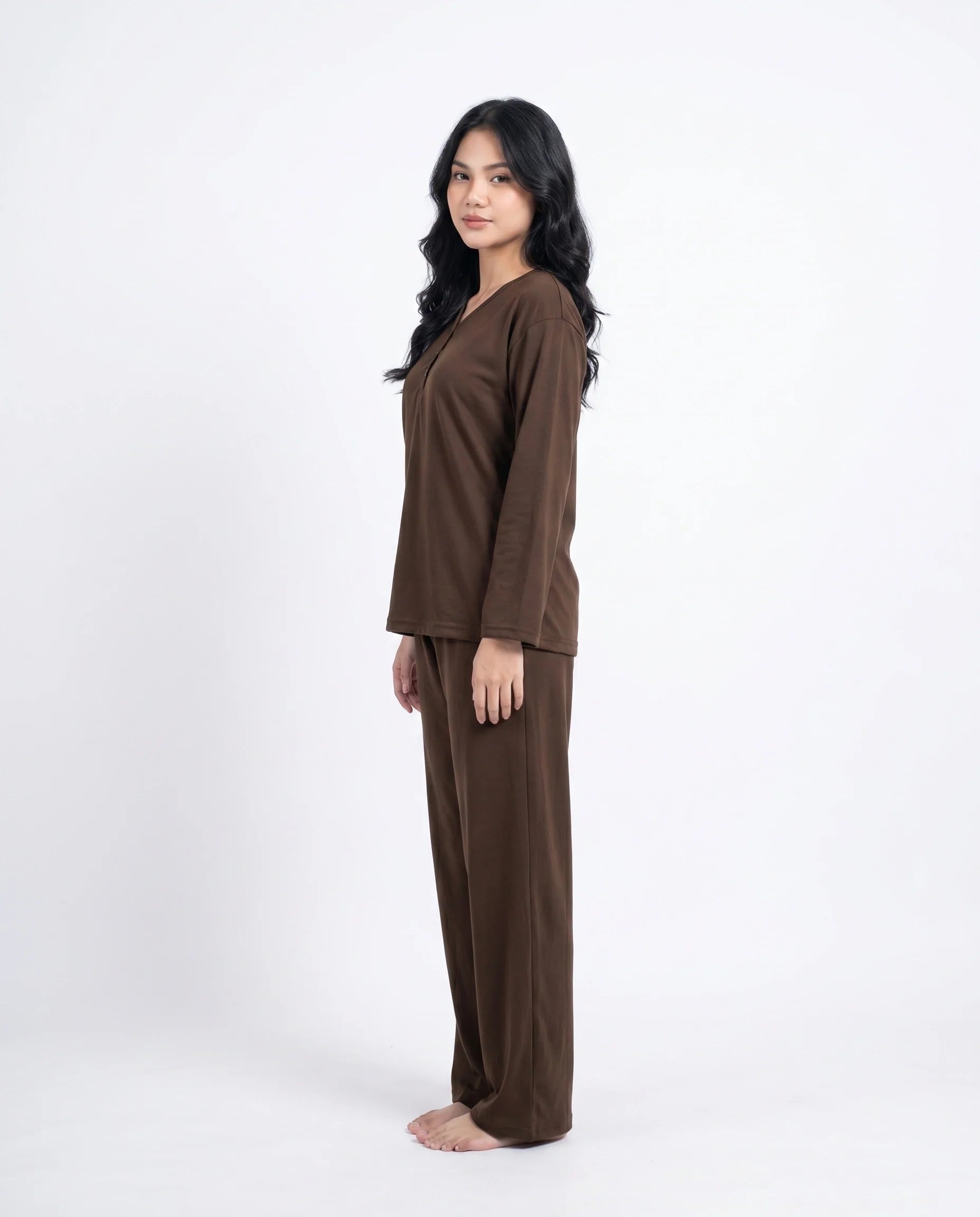 Sajiero Summer Loungewear Set Relaxco Brown