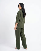Sajiero Summer Loungewear Set Softco Dark Green